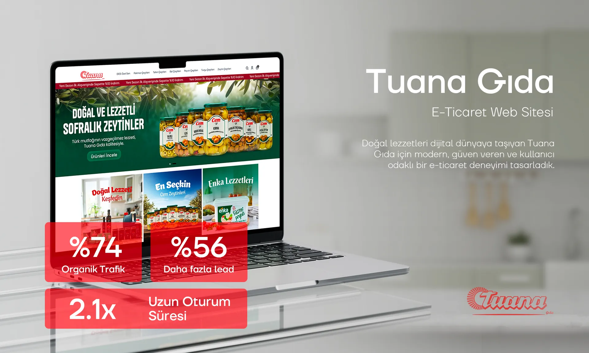 Tuana Gıda web sitesi